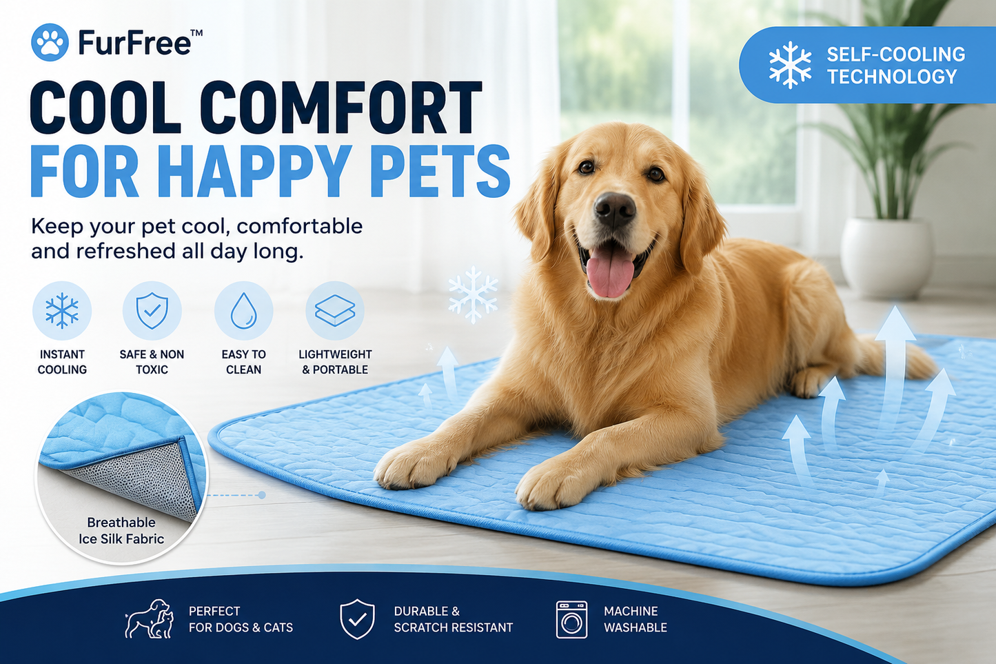 FurFree™ Self-Cooling Pet Mat