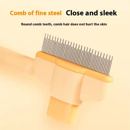 Dual-Purpose Comb for Cats Floating Teeth Hair Remover Brush with Needle Design for Pet Grooming Tool for Long/Short Fur