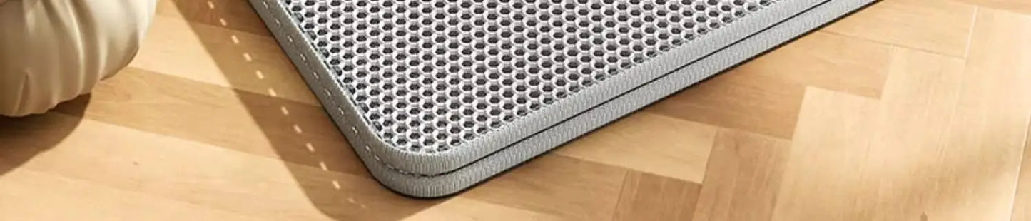 Extra Large Cat Litter Mat Heavy Duty Waterproof 2 Layer Non Slip Washable Pet Floor Protector Litter Box Sand Stopper